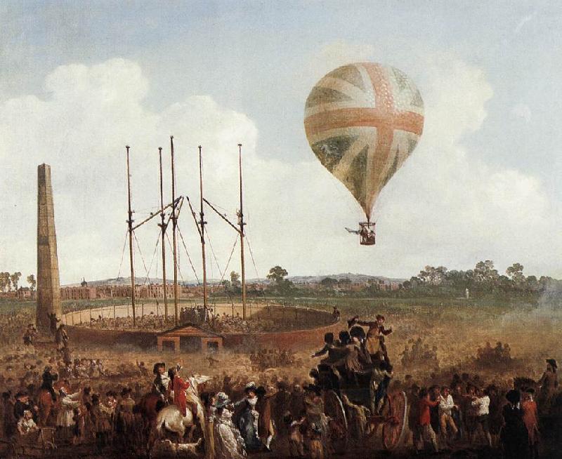 IBBETSON, Julius Caesar George Biggins' Ascent in Lunardi' Balloon sf Germany oil painting art